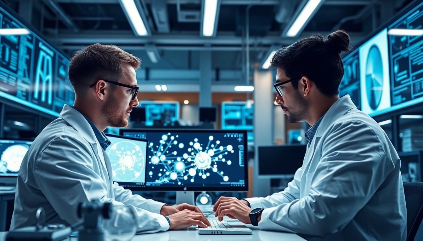 Analyze particle interactions using Discrete Element Modeling techniques in a high-tech lab setting.