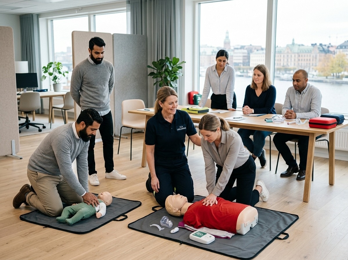Utbildning med fokus på akuta situationer i vår HLR kurs Stockholm