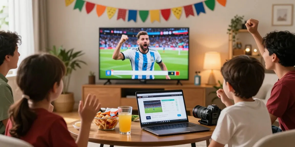 Menonton FIFA World Cup 2026 di SPORTBOOK TATA4D dengan suasana meriah bersama keluarga dan teman.
