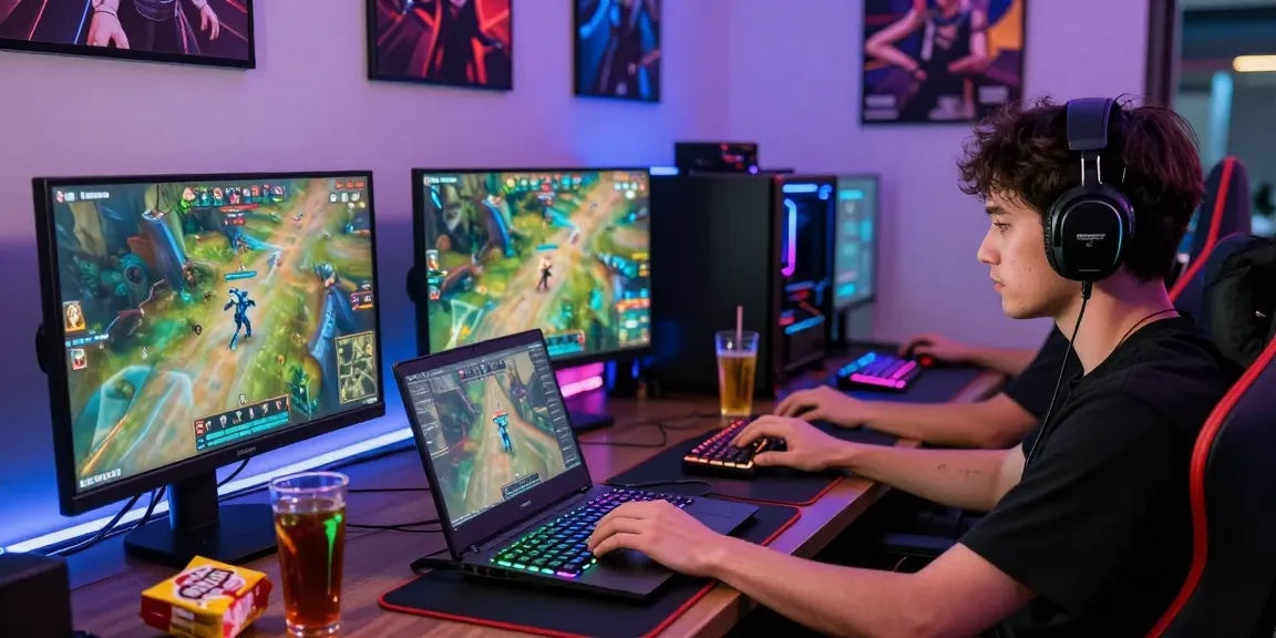 Gamer di https://www.acdctees.com, fokus bermain game online dengan perangkat modern dan suasana menarik.