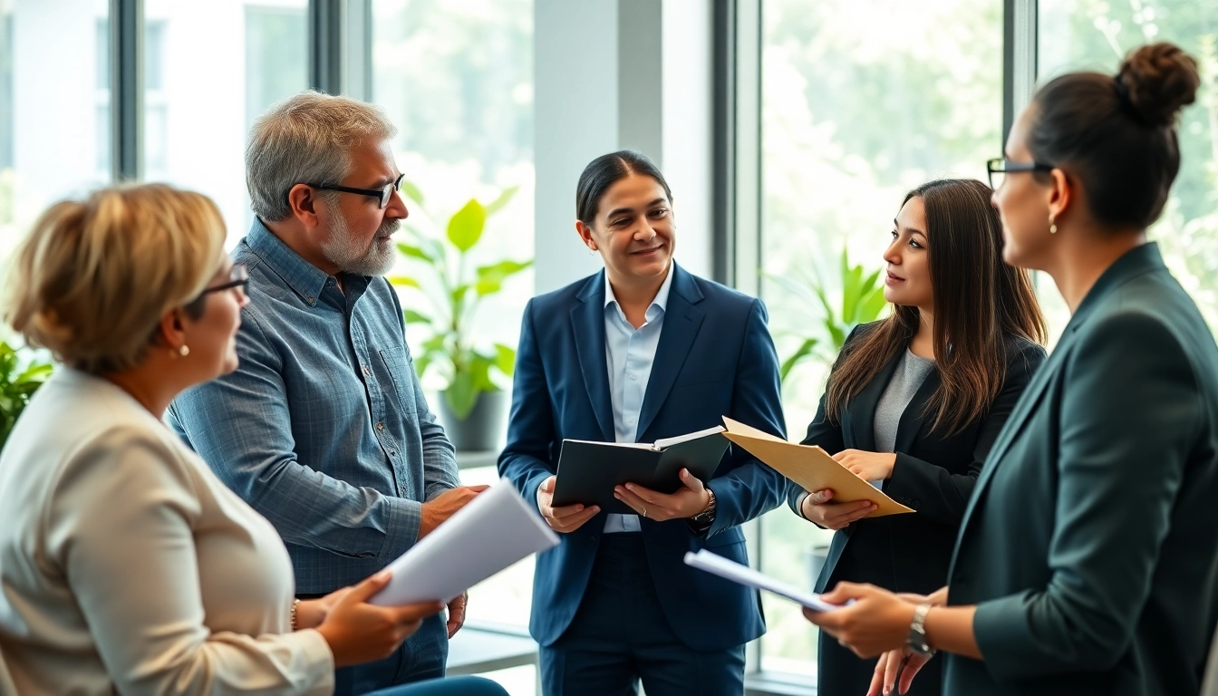 Engaging discussion about an Ideal career in a professional office setting with a mentor.
