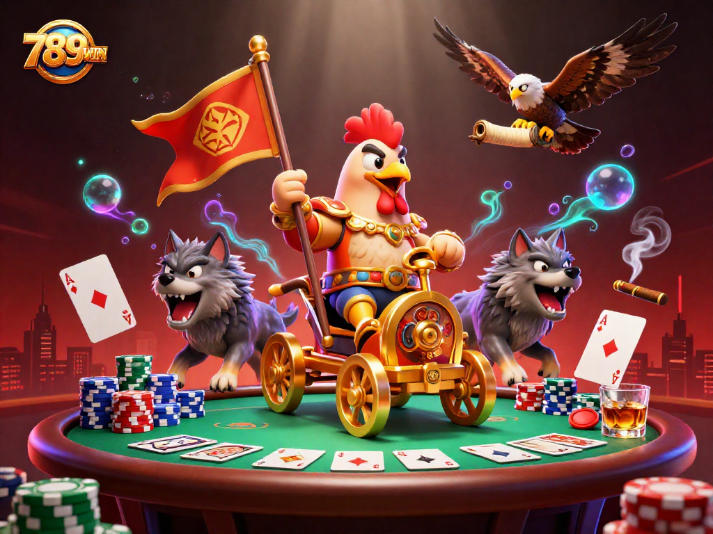 Experience the thrilling action of 789WIN in this vibrant poker scene with exciting elements!