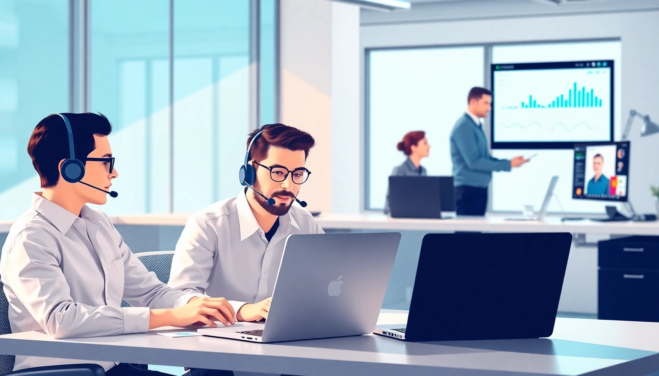 Experience remote IT support for small business with experts collaborating in a modern workspace.