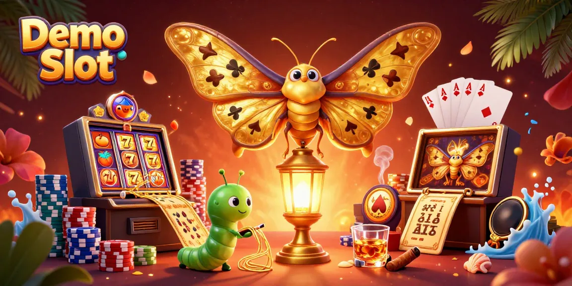 Experience thrilling gameplay with Demo Slot, showcasing a rich 3D casino environment filled with slot machines and jackpots.