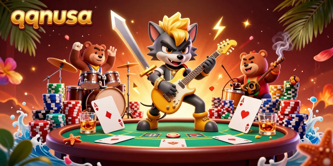 Experience gaming excitement with qqnusa in a thrilling casino scene featuring dynamic characters and rich game elements.