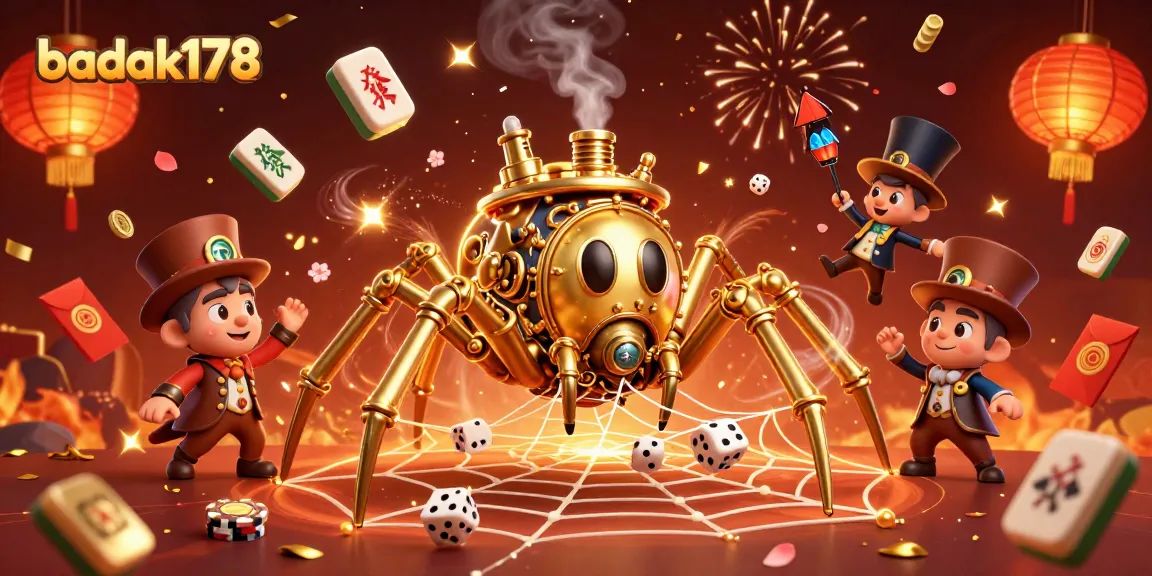 Engage with badak178's thrilling gaming adventure featuring a steampunk spider and joyous gentleman.