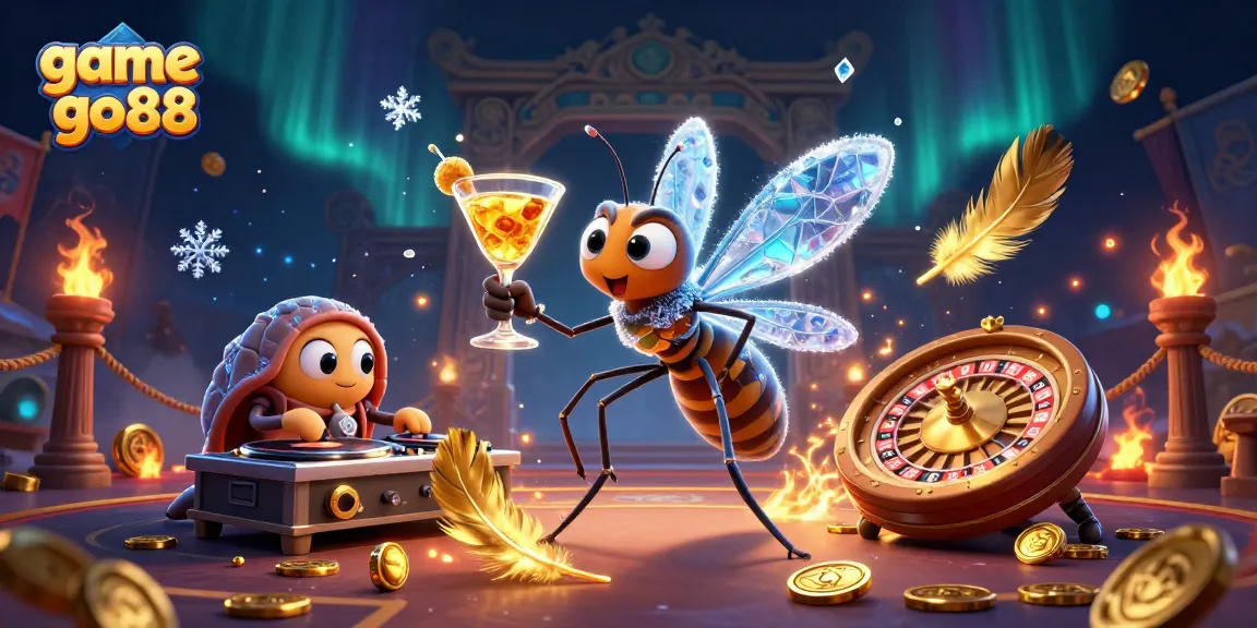Play exciting games with game go88 in a vibrant casino scene featuring a lively DJ and unique characters.