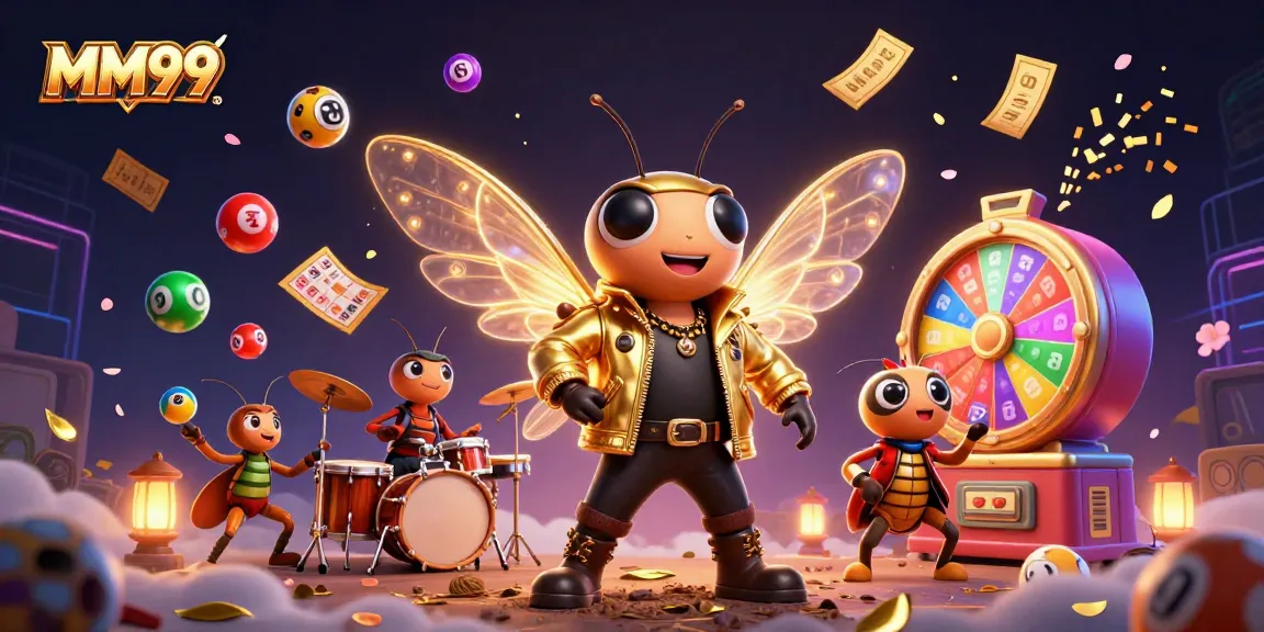 Engage with MM99 as the vibrant 3D rock star and drummer bring luck to your casino games.