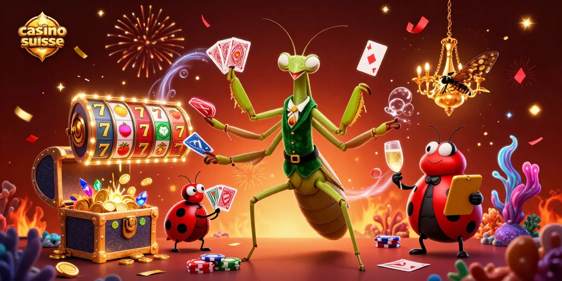 Jouer à des jeux captivants sur casino suisse avec une ambiance festive et des personnages animés.