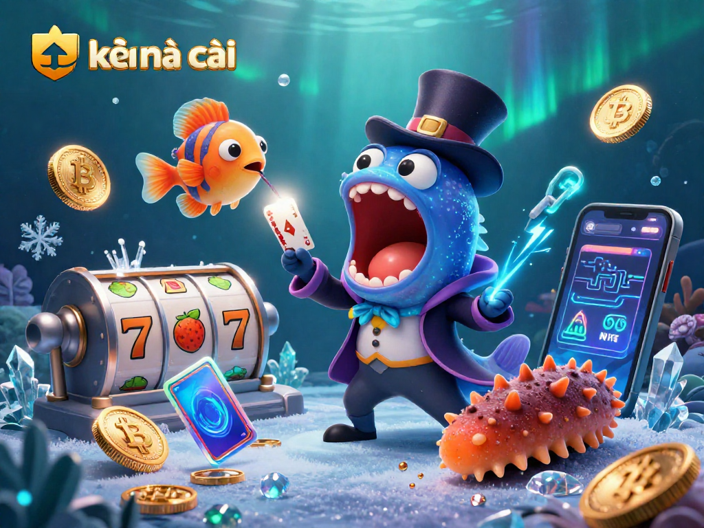 Engage with kèo nhà cái as a 3D luminous eel dazzles with card tricks under the sea.