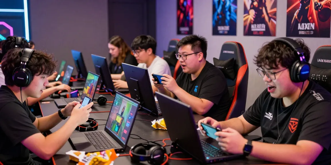 Gamers enjoying competitive matches on MANTRA88 platform at ullesthorpe.org, modern gaming room filled with technology and excitement.