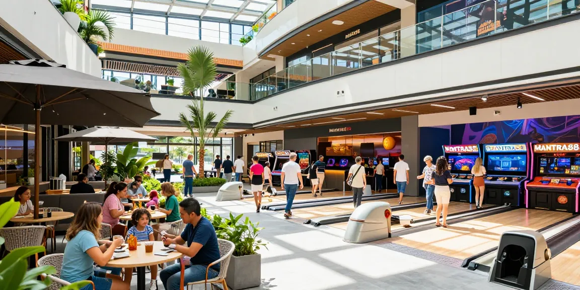 Modern commercial property scene at www.mgoldproperties.com showcasing vibrant entertainment activities and community engagement.