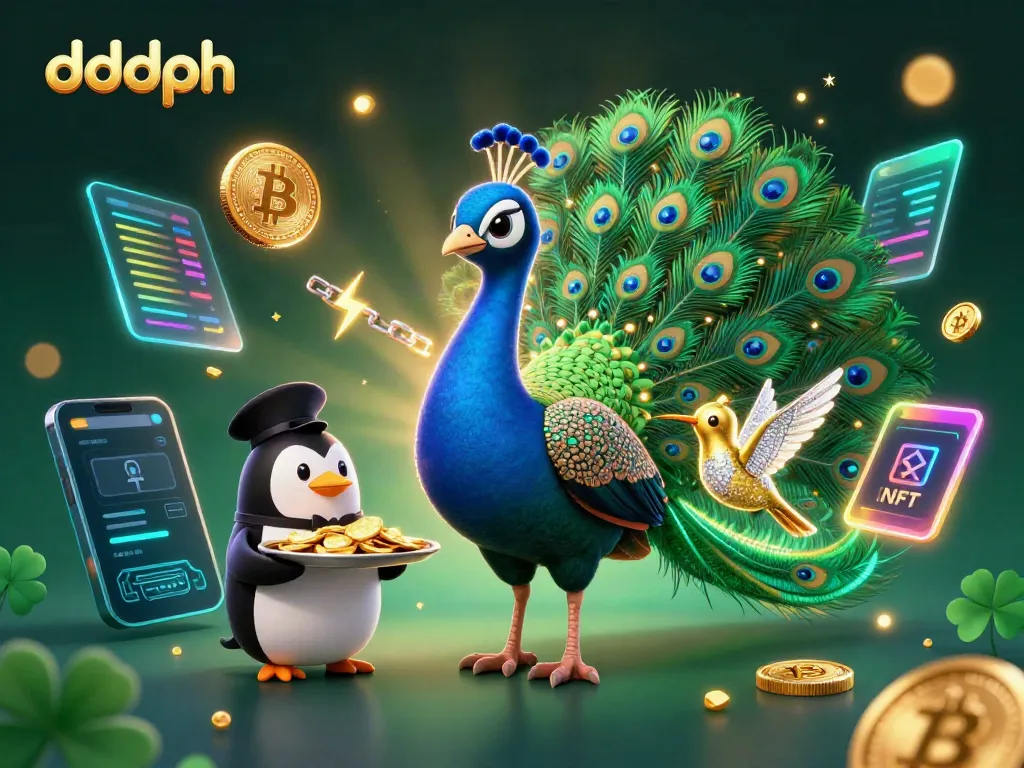 Experience exhilarating gameplay with dddph's vibrant casino scene featuring a majestic peacock and lively characters.