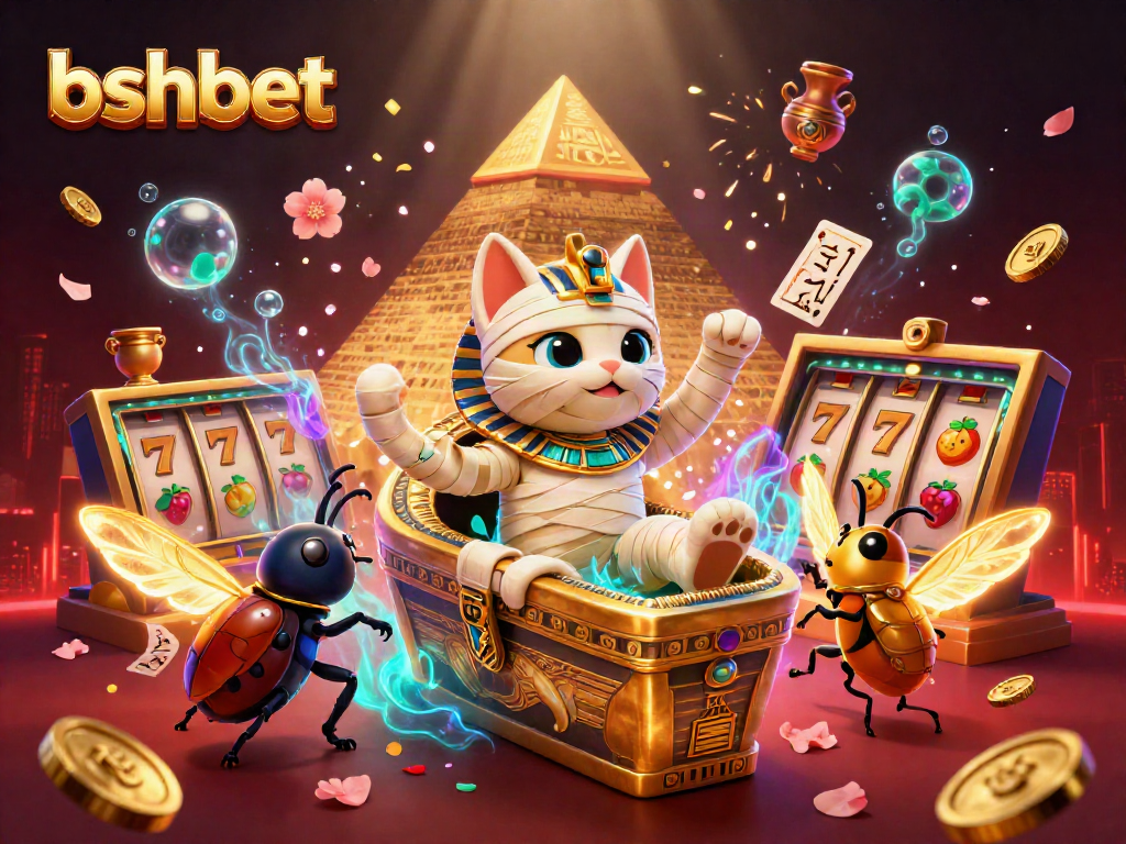 bshbet - Experience the thrill of gaming with vibrant characters in a dynamic casino scene.