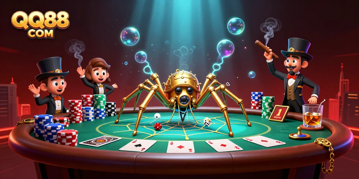Engage in thrilling gameplay at QQ88 COM with iconic poker elements and enchanting steampunk characters.