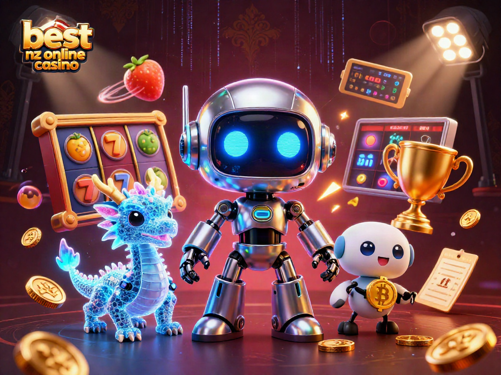 Play slots at the best NZ online casino, featuring vibrant 3D characters and dynamic game elements.
