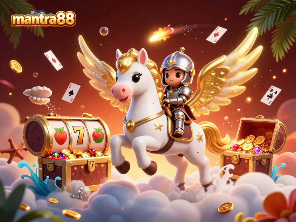 Experience thrilling gameplay with mantra88, illustrated through a celestial casino adventure.