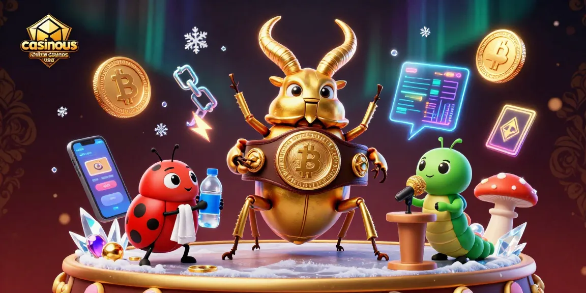 Engage in exciting gaming at casinous online casinos usa with vibrant characters and crypto themes.