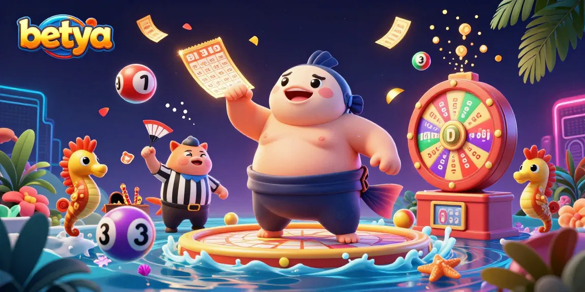 Engage with betya's thrilling casino games featuring a lively underwater lottery scene.
