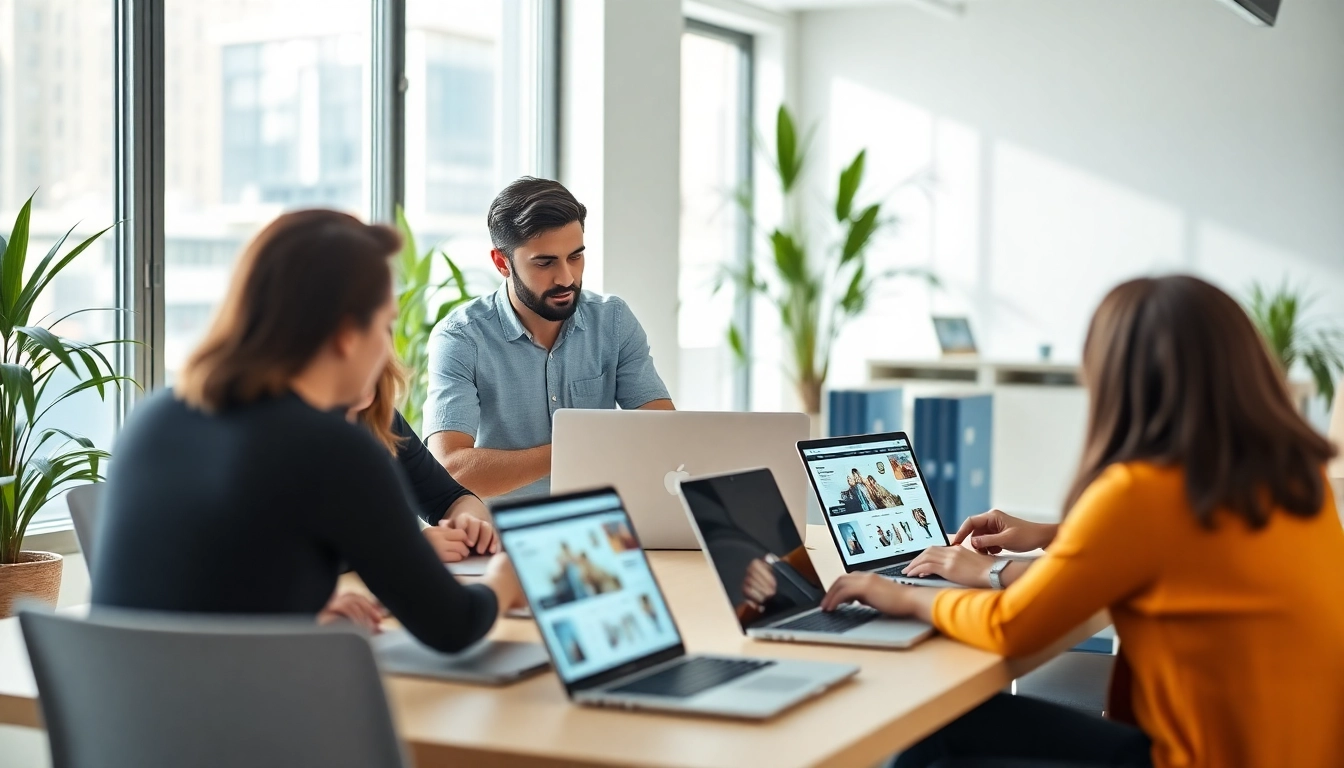 Dynamic team meeting at a Premium Shopify agency with a focus on creative strategies.